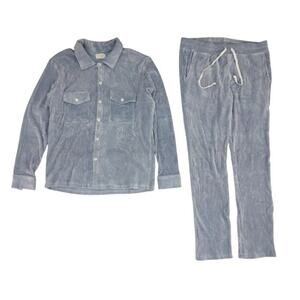 Lucent Los Angeles Blue Lux Corduroy Jacket & Trousers Set XXL Suit